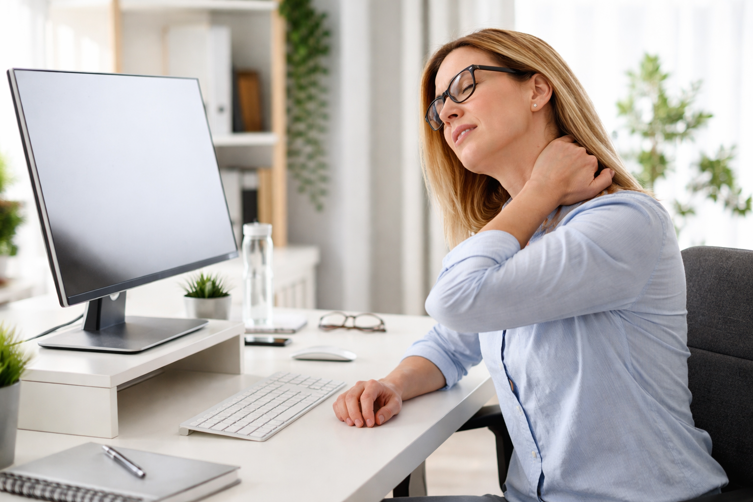 Dolor cervical al trabajar con ordenador