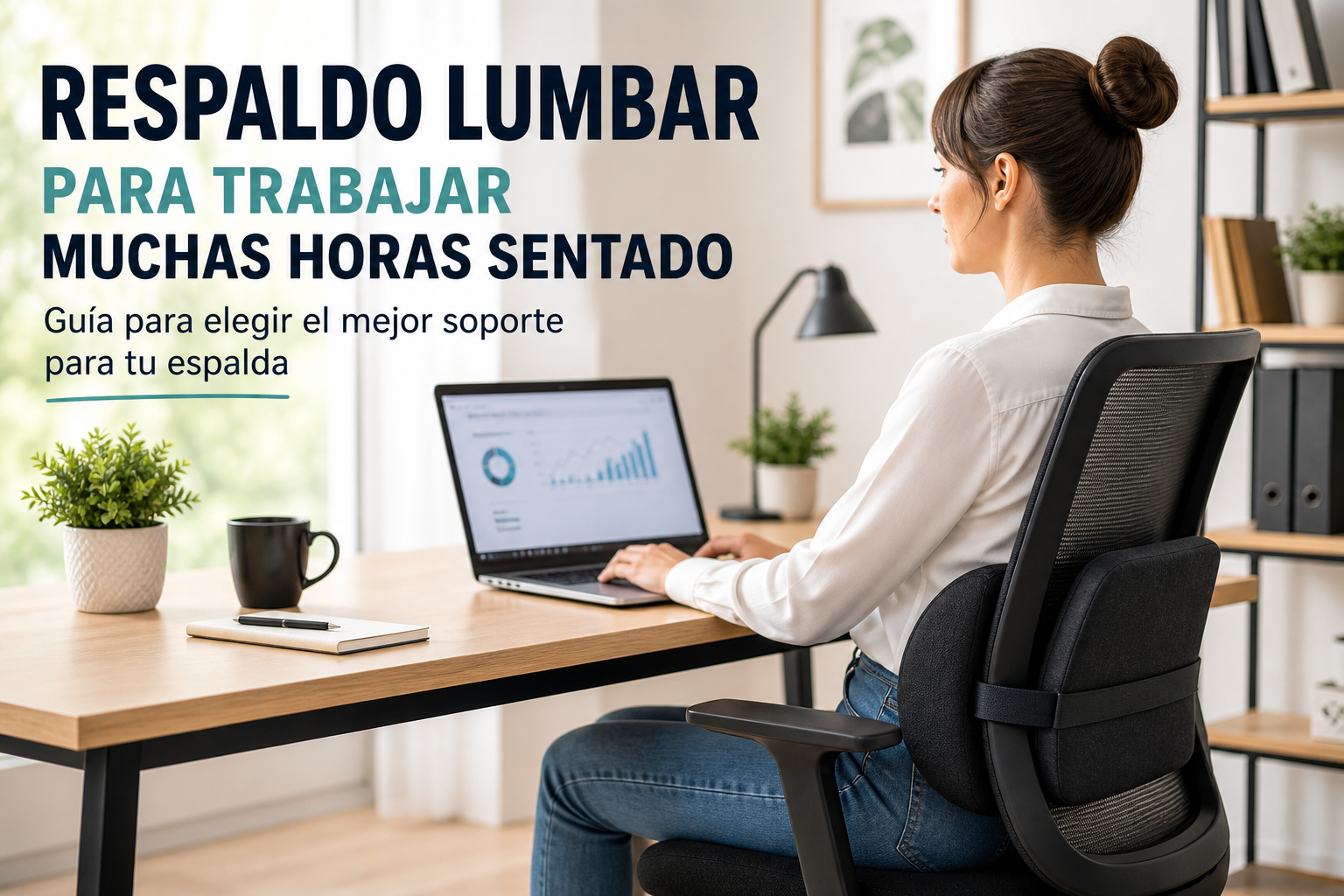 respaldo lumbar para trabajar muchas horas sentado en silla de oficina